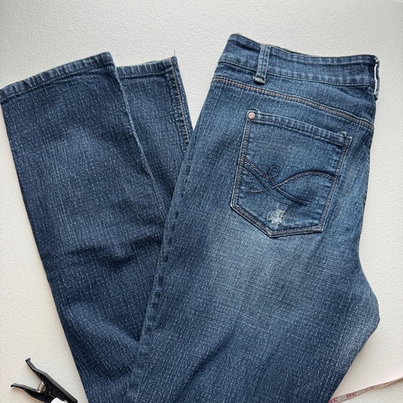 L.e.i Jeans Juniors 15 15S Blue Dark Wash Ashley Skinny Stretch Denim Pants Y2K - Picture 8 of 8